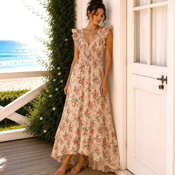 Anthropologie Dresses & Skirts - Anthropologie J Gee Large Maxi Dress Cottagecore Romantic Coquette Feminine Chic